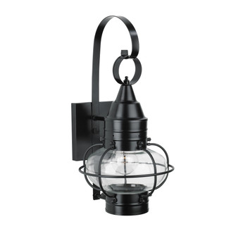 Classic Onion One Light Wall Mount in Black With Clear Glass (185|1513-BL-CL)