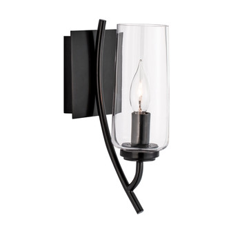 Tulip One Light Wall Sconce in Acid Dipped Black (185|8153-ADB-CL)