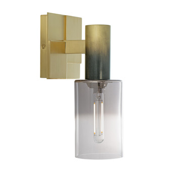 Empire One Light Wall Sconce in Satin Brass/Black (185|8173-SBBK-CLGR)