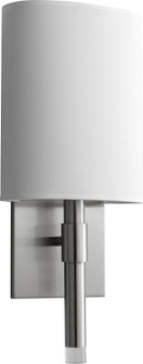 Beacon LED Wall Sconce in Satin Nickel W/ White Linen (440|3-587-124)