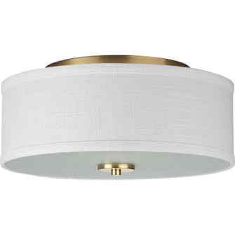 Inspire Two Light Semi-Flush Mount in Satin Brass (54|P350130-012)