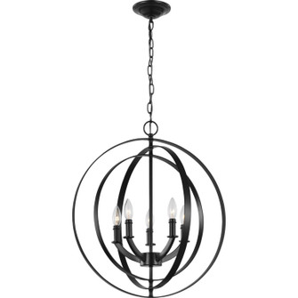 Equinox Five Light Pendant in Matte Black (54|P3841-31)