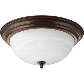 Dome Glass - Alabaster Three Light Flush Mount in Antique Bronze (54|P3926-20)