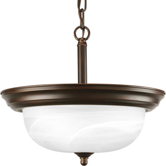 Dome Glass - Alabaster Two Light Semi-Flush Mount in Antique Bronze (54|P3927-20)