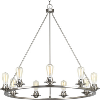 Debut Nine Light Chandelier in Brushed Nickel (54|P400016-009)