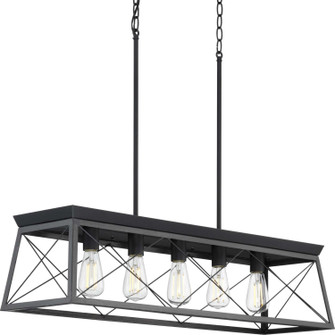 Briarwood Five Light Island Chandelier in Textured Black (54|P400048-031)