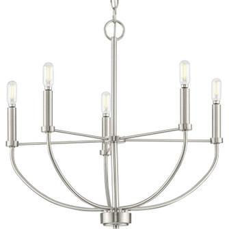 Leyden Five Light Chandelier in Brushed Nickel (54|P400202-009)