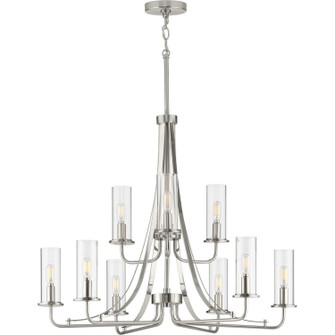 Riley Nine Light Chandelier in Brushed Nickel (54|P400210-009)