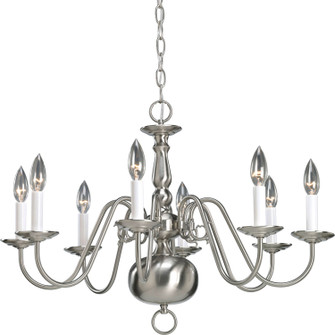 Americana Eight Light Chandelier in Brushed Nickel (54|P4357-09)