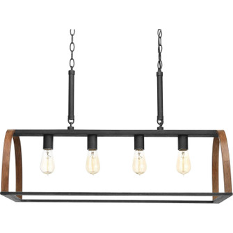 Trestle Four Light Island Pendant in Gilded Iron (54|P4720-71)