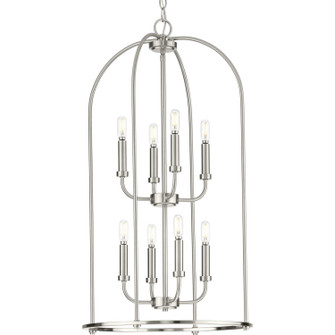 Leyden Eight Light Foyer Pendant in Brushed Nickel (54|P500303-009)