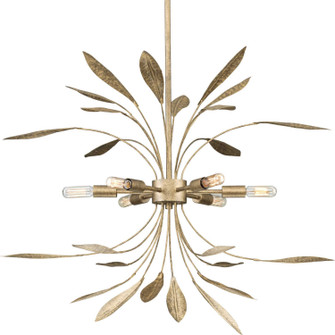 Mariposa Six Light Pendant in Antique Gold (54|P500415-168)