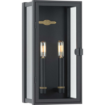 Stature Two Light Wall Lantern in Textured Black (54|P560268-031)