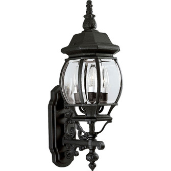 Onion Lantern Three Light Large Wall Lantern in Textured Black (54|P5700-31)