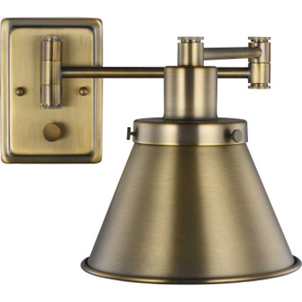 Hinton One Light Swing Arm Wall Lamp in Vintage Brass (54|P710085-163)