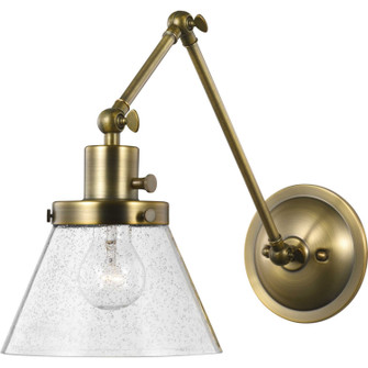 Hinton One Light Swing Arm Wall Lamp in Vintage Brass (54|P710094-163)