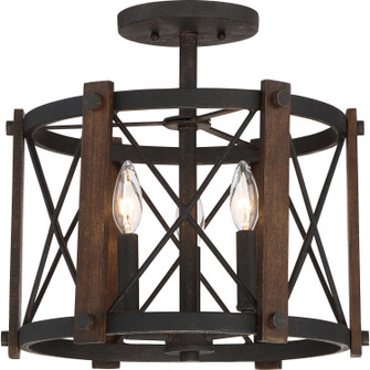 Baron Three Light Semi-Flush Mount in Marcado Black (10|BRO1715MK)