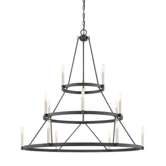 Doran 15 Light Chandelier in Mottled Black (10|DOR5015MB)