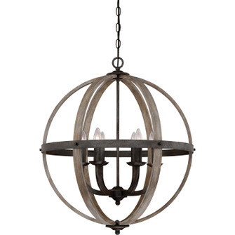 Fusion Six Light Foyer Pendant in Rustic Black (10|FSN5206RK)