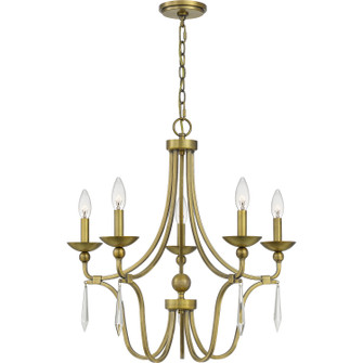 Joules Five Light Chandelier in Aged Brass (10|JOU5025AB)