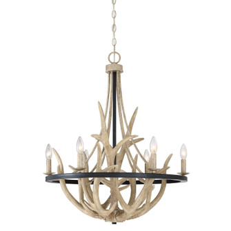 Journey Six Light Chandelier in Earth Black (10|JR5006EK)