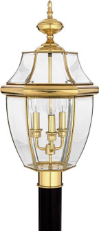 Newbury Three Light Outdoor Post Lantern in Polished Brass (10|NY9043B)