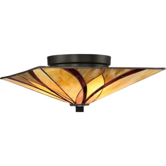 Asheville Two Light Flush Mount in Valiant Bronze (10|TFAS1615VA)