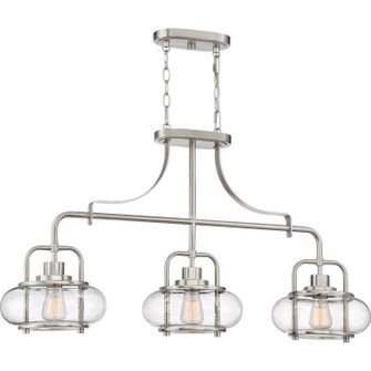 Trilogy Three Light Island Chandelier in Brushed Nickel (10|TRG338BN)