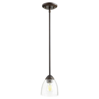 Barkley One Light Pendant in Oiled Bronze w/ Clear/Seeded (19|3069-286)