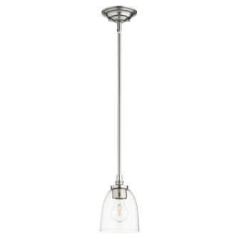 Rossington One Light Pendant in Satin Nickel|Clear Seeded (19|3122-265)