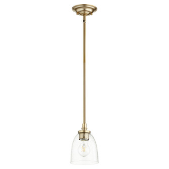 Rossington One Light Pendant in Aged Brass w/ Clear/Seeded (19|3122-280)