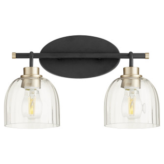 Espy Two Light Vanity in Textured Black|Aged Brass (19|507-2-6980)