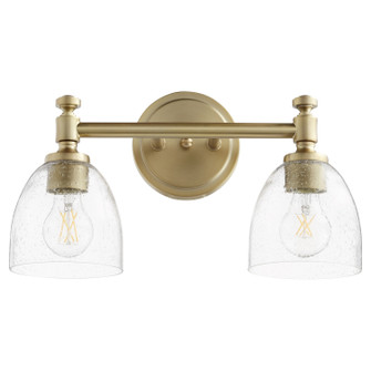Rossington Two Light Vanity in Aged Brass|Clear Seeded (19|5122-2-280)