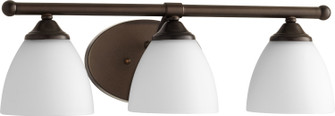 Brooks Three Light Vanity in Oiled Bronze w/ Satin Opal (19|5150-3-86)