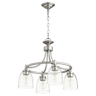 Rossington Four Light Chandelier in Satin Nickel|Clear Seeded (19|6422-4-265)