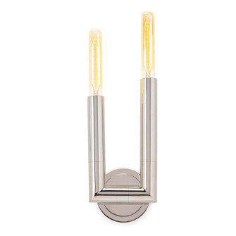 Wolfe Two Light Wall Sconce in Polished Nickel (400|15-1146PN)