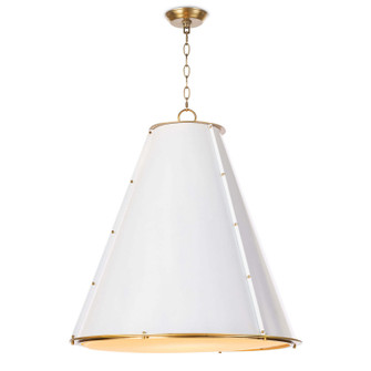 French Three Light Chandelier in White (400|16-1191WT)