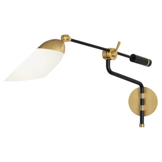 Ferdinand One Light Wall Swinger in Matte Black Painted w/ Modern Brass (165|1212)