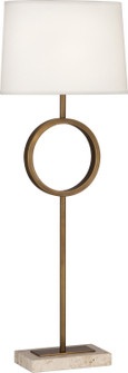 Logan One Light Table Lamp in Aged Brass w/Travertine Stone RHBN (165|2257)