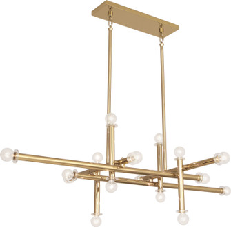 Jonathan Adler Milano 16 Light Chandelier in Polished Brass w/Lucite (165|803)