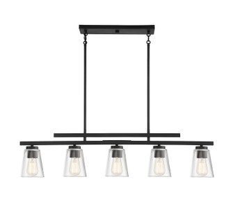 Calhoun Five Light Linear Chandelier in Matte Black (51|1-1023-5-89)