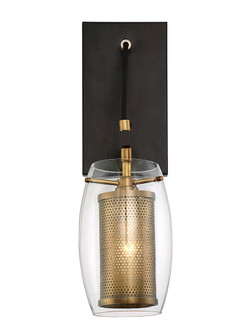 Dunbar One Light Wall Sconce in Warm Brass with Bronze Accents (51|9-9065-1-95)