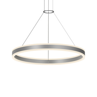 Double Corona LED Pendant in Bright Satin Aluminum (69|2305.16)