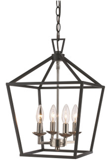 Lacey Four Light Pendant in Polished Chrome/Black (110|10264 PC/BK)