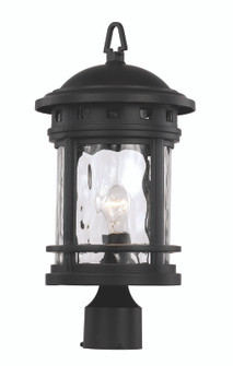 Boardwalk One Light Postmount Lantern in Black (110|40373 BK)