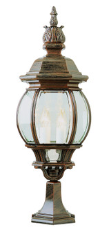 Francisco Four Light Postmount Lantern in Rust (110|4072 RT)