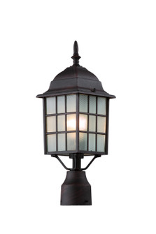 San Gabriel One Light Postmount Lantern in Rust (110|4421 RT)