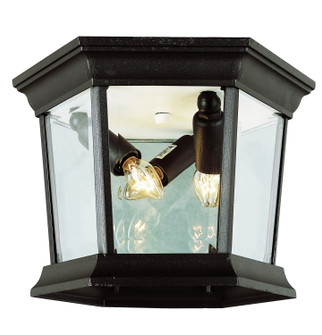 San Marcos Three Light Flushmount Lantern in Black (110|4904 BK)