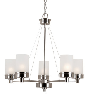 Fusion Five Light Chandelier in Brushed Nickel (110|70338 BN)