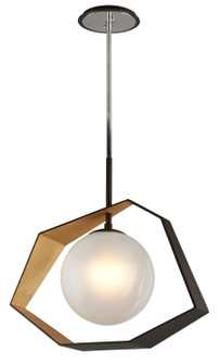 Origami One Light Pendant in Bronze With Gold Leaf (67|F5526)